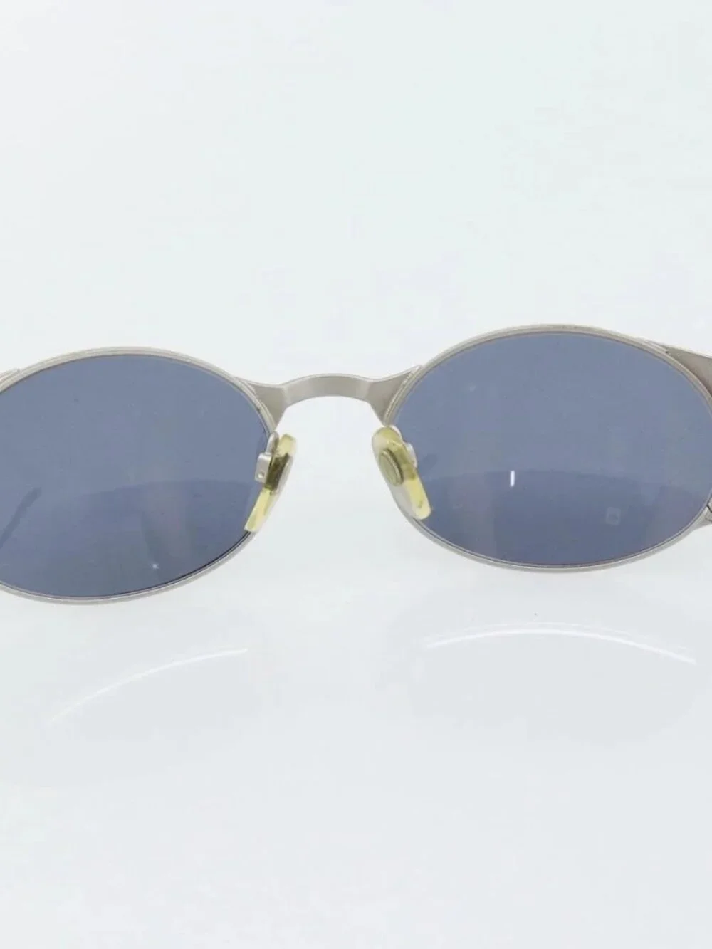 CHANEL Sunglasses metal Silver CC Auth 181482